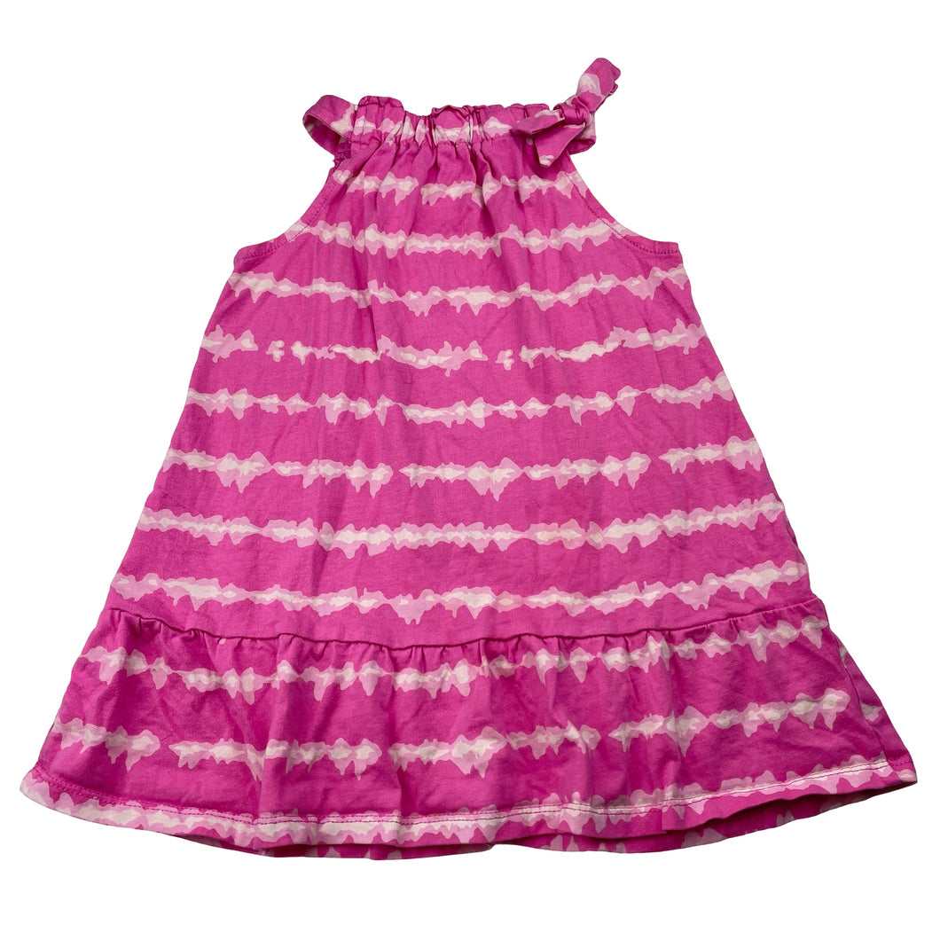 Girls Mango, pink cotton summer dress, FUC, size 3, L: 46cm