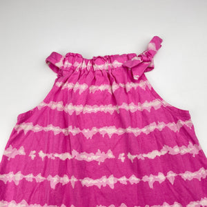Girls Mango, pink cotton summer dress, FUC, size 3, L: 46cm