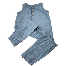 Load image into Gallery viewer, Unisex Anko, blue chambray cotton romper / jumpsuit, EUC, size 2,  