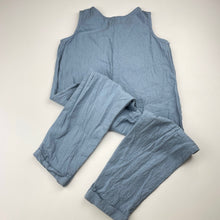 Load image into Gallery viewer, Unisex Anko, blue chambray cotton romper / jumpsuit, EUC, size 2,  