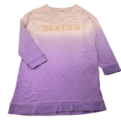 Girls Cotton On, casual sweater dress, wash fade, FUC, size 7, L: 60cm