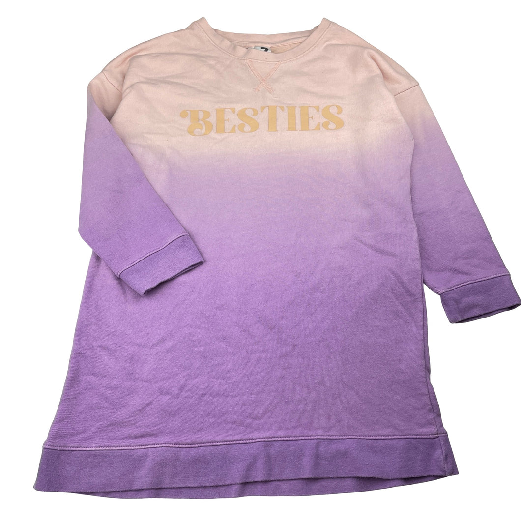 Girls Cotton On, casual sweater dress, wash fade, FUC, size 7, L: 60cm