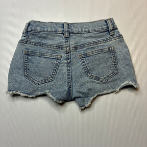 Girls Anko, blue stretch denim shorts, adjustable, GUC, size 3,  