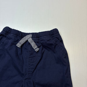 Boys Dymples, navy stretch cotton pants, elasticated, EUC, size 0,  