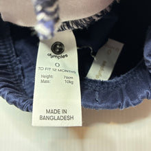 Load image into Gallery viewer, Boys Dymples, navy stretch cotton pants, elasticated, EUC, size 0,  