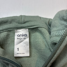 Load image into Gallery viewer, Boys Anko, green cotton zip hoodie sweater, GUC, size 1,  