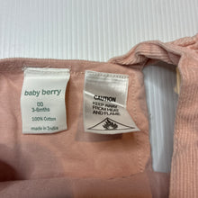 Load image into Gallery viewer, Girls Baby Berry, pink corduroy cotton overalls, EUC, size 00,  