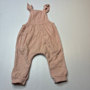 Girls Baby Berry, pink corduroy cotton overalls, EUC, size 00,  