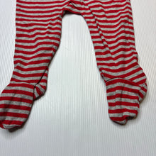 Load image into Gallery viewer, Unisex Marquise, red &amp; grey cotton footed leggings / bottoms, GUC, size 00,  
