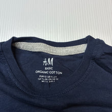 Load image into Gallery viewer, Unisex H&amp;M, navy cotton tee / top, GUC, size 2,  
