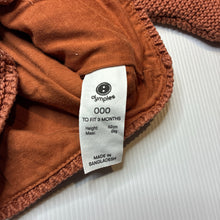 Load image into Gallery viewer, Unisex Dymples, lined knitted cotton hooded cardigan, wash fade, FUC, size 000,  