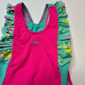 Girls Speedo, bright colourful swim one-piece, GUC, size 2,  