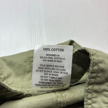 Load image into Gallery viewer, Boys Sprout, khaki cotton overalls / shortalls, small mark front hem, FUC, size 0,  