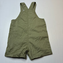 Load image into Gallery viewer, Boys Sprout, khaki cotton overalls / shortalls, small mark front hem, FUC, size 0,  