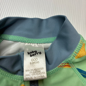 Boys Baby Berry, long sleeve rashie suit, EUC, size 000,  