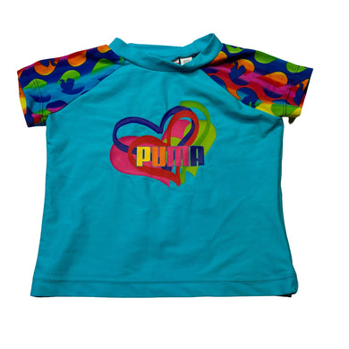 Girls PUMA, short sleeve rashie / swim top, GUC, size 2,  