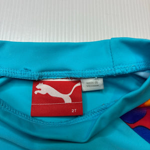 Girls PUMA, short sleeve rashie / swim top, GUC, size 2,  