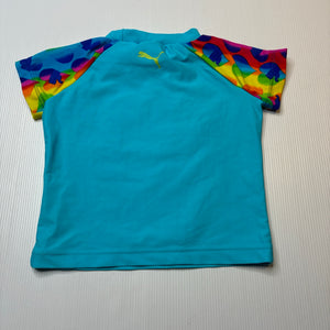 Girls PUMA, short sleeve rashie / swim top, GUC, size 2,  