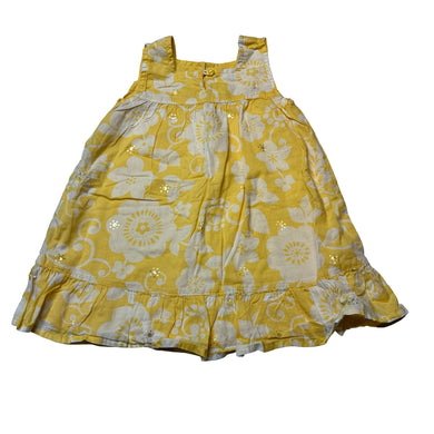 Girls GAP, lined lightweight cotton summer dress, GUC, size 0, L: 42cm