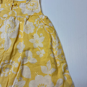 Girls GAP, lined lightweight cotton summer dress, GUC, size 0, L: 42cm