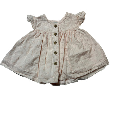 Girls Anko, lined broderie cotton top, EUC, size 00,  