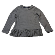 Load image into Gallery viewer, Girls Dymples, navy stripe long sleeve rashie / swim top, GUC, size 2,  