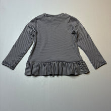 Load image into Gallery viewer, Girls Dymples, navy stripe long sleeve rashie / swim top, GUC, size 2,  
