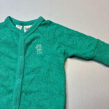 Load image into Gallery viewer, Unisex Dymples, green terry coverall / romper, EUC, size 0000,  