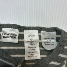 Load image into Gallery viewer, Boys Carters, embroidered cotton coverall / romper, GUC, size 000,  