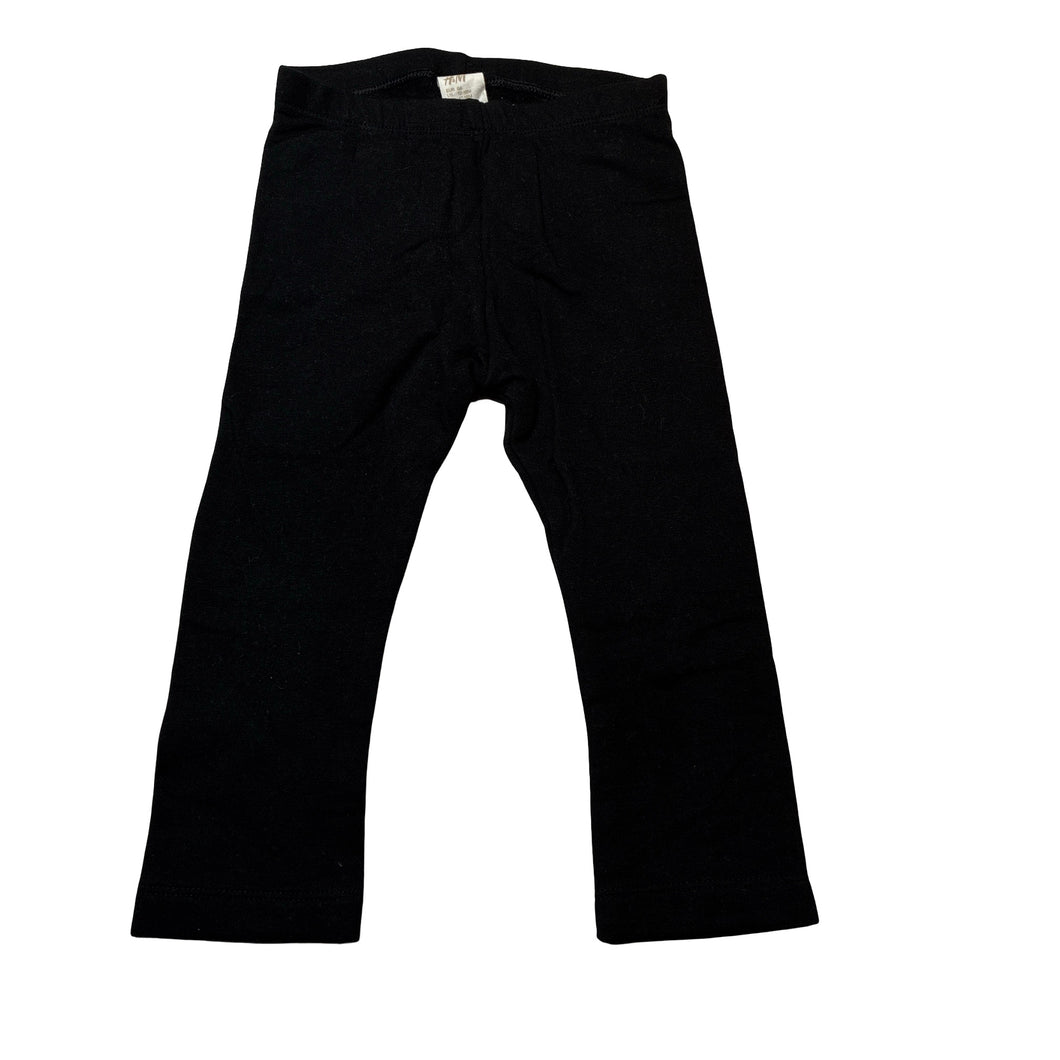 Girls H&M, black fleece lined leggings / bottoms, EUC, size 1,  
