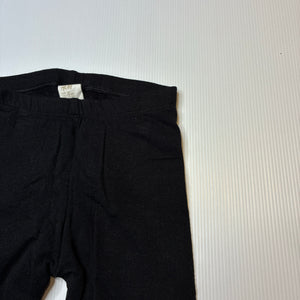 Girls H&M, black fleece lined leggings / bottoms, EUC, size 1,  
