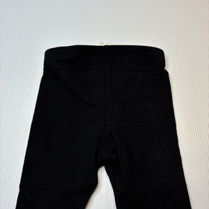 Girls H&M, black fleece lined leggings / bottoms, EUC, size 1,  