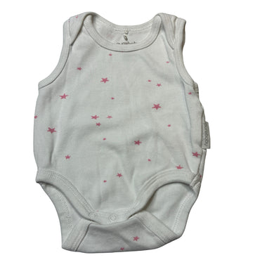 Girls purebaby, soft feel organic cotton singletsuit / romper, EUC, size 0000,  
