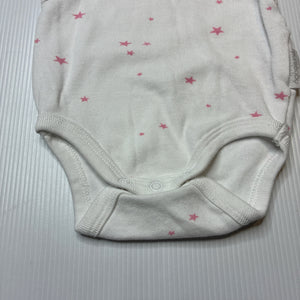 Girls purebaby, soft feel organic cotton singletsuit / romper, EUC, size 0000,  
