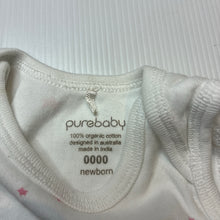 Load image into Gallery viewer, Girls purebaby, soft feel organic cotton singletsuit / romper, EUC, size 0000,  
