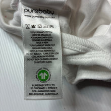 Load image into Gallery viewer, Girls purebaby, soft feel organic cotton singletsuit / romper, EUC, size 0000,  