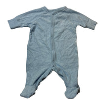 Load image into Gallery viewer, Unisex Dymples, blue terry coverall / romper, EUC, size 0000,  