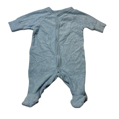 Unisex Dymples, blue terry coverall / romper, EUC, size 0000,  