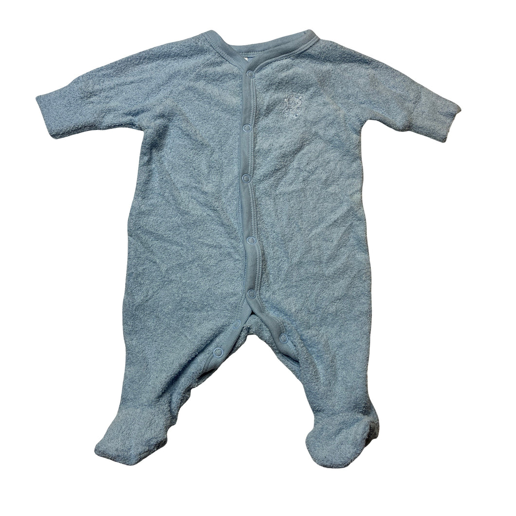 Unisex Dymples, blue terry coverall / romper, EUC, size 0000,  