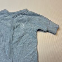 Load image into Gallery viewer, Unisex Dymples, blue terry coverall / romper, EUC, size 0000,  