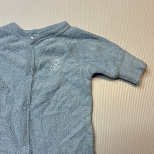 Unisex Dymples, blue terry coverall / romper, EUC, size 0000,  
