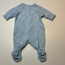 Load image into Gallery viewer, Unisex Dymples, blue terry coverall / romper, EUC, size 0000,  