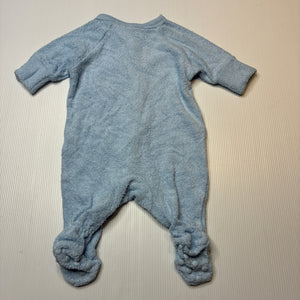 Unisex Dymples, blue terry coverall / romper, EUC, size 0000,  