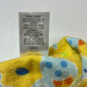 Unisex Target, flannel cotton pyjama top, dinosaurs, GUC, size 1,  