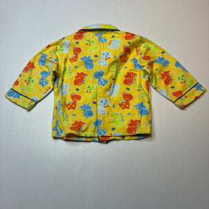 Unisex Target, flannel cotton pyjama top, dinosaurs, GUC, size 1,  