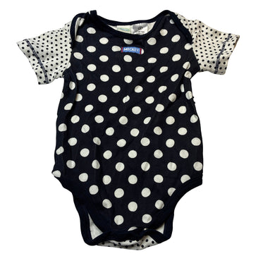 Unisex Disney, Mickey Mouse navy cotton bodysuit / romper, FUC, size 00,  