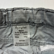 Load image into Gallery viewer, Boys Dymples, lightweight cotton cargo shorts, adjustable, EUC, size 0,  