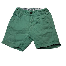 Load image into Gallery viewer, Boys H&amp;M, green cotton shorts, adjustable, GUC, size 1,  