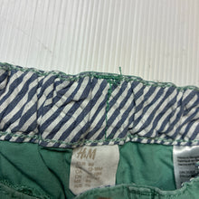Load image into Gallery viewer, Boys H&amp;M, green cotton shorts, adjustable, GUC, size 1,  
