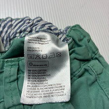 Load image into Gallery viewer, Boys H&amp;M, green cotton shorts, adjustable, GUC, size 1,  